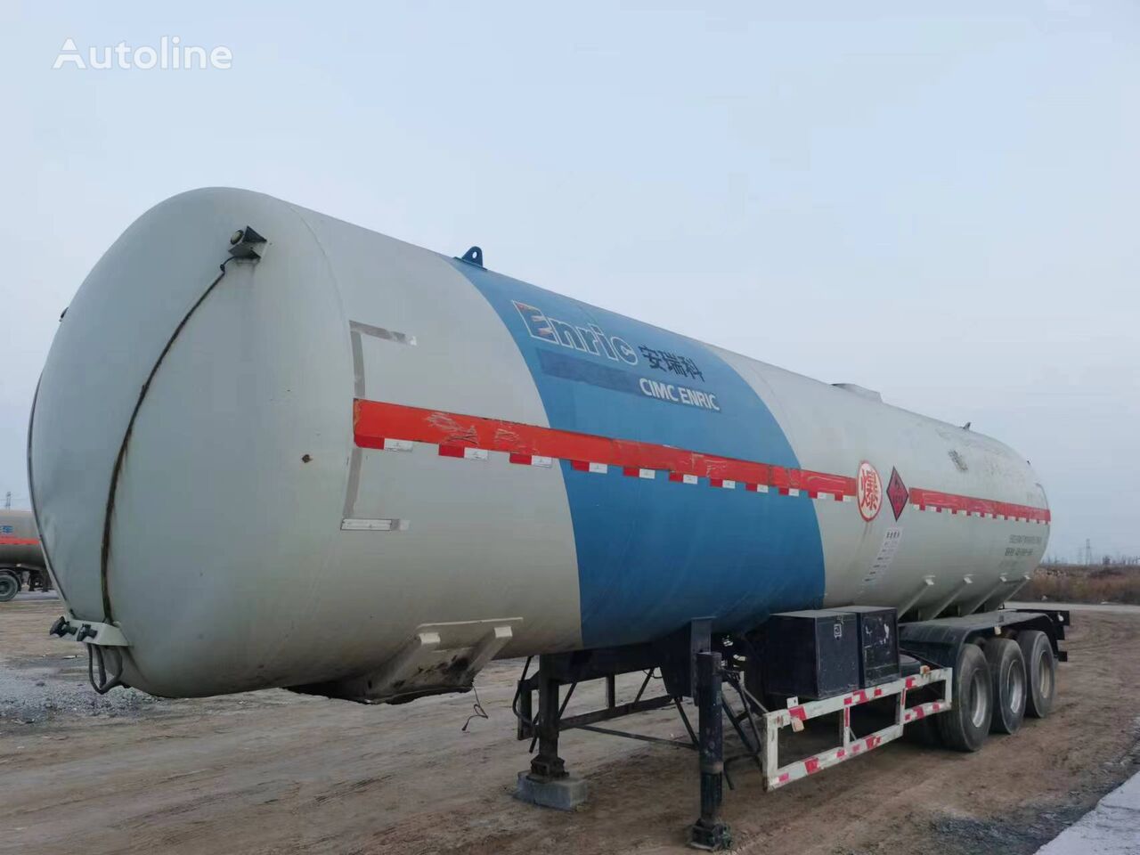 3 axles 58cbm LPG CNG gas tank semitrailer  cisterna za gas