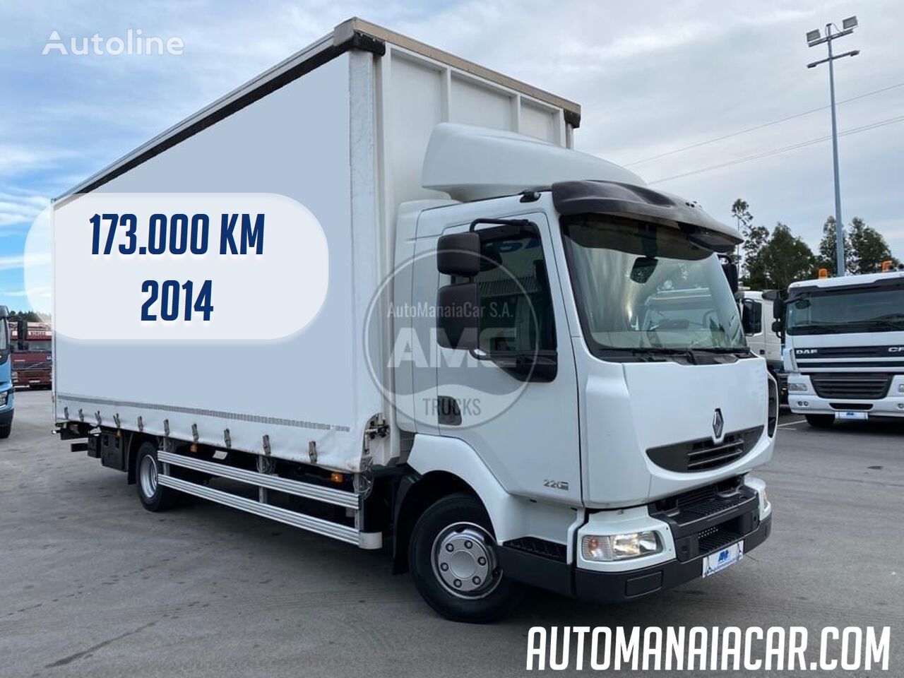 Renault MIDLUM 220 DXI 173.000 KMS 2014 kamion sa kliznom ceradom