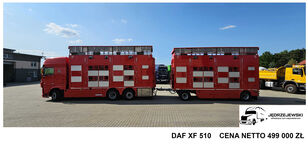 DAF  XF 105.510  kamion za prijevoz stoke + prikolica za prijevoz stoke